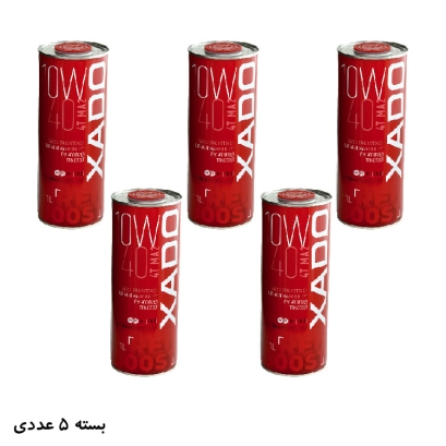روغن موتور اکسادو (زادو) مدل  RED BOOST OIL 10W40 4T MA2 1L بسته 5 عددی
