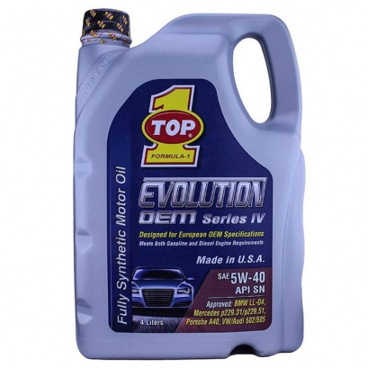 روغن موتور 5w40 تاپ وان حجم 4 لیتر روغن موتور 5w40 تاپ وان حجم 4 لیتر