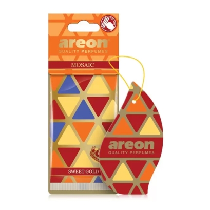 خوشبوکننده کارتی مخصوص خودرو آرئون Areon مدل mosaic با رایحه Sweet Goldانقضا2024.04.06