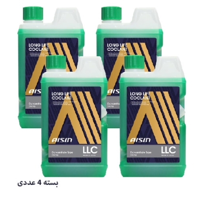 ضدیخ سبز 50 درصد آیسین 1 لیتری بسته 4 عددی