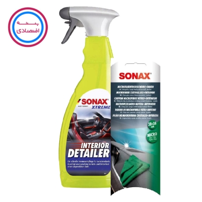 تمیز کننده داخل حرفه ای اکستریم و دستمال میکروفایبر سوناکس