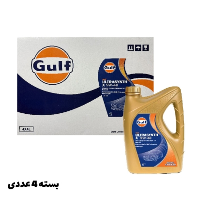 روغن موتور گالف Gulf ULTRASYNTH 5w-40 SN حجم 4 لیتر بسته 4 عددی