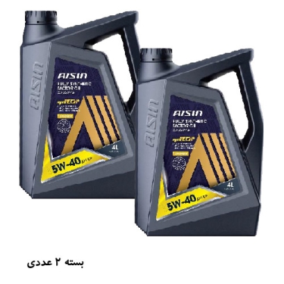 روغن موتور 5W40 آیسین حجم 4 لیتر بسته 2 عددی