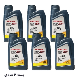 روغن موتور موتور سیکلت AIDLUBE 10w40 JASO MA2 ایدلوب بسته 6 عددی 