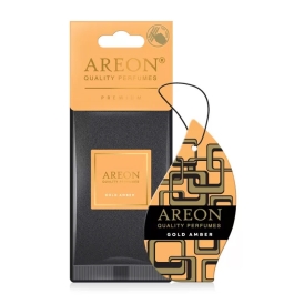 خوشبوکننده کارتی مخصوص خودرو آرئون AREON مدل PREMIUM با رایحه Gold Amber 