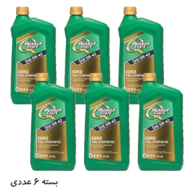 روغن موتور 5w-40 کواکر استیت تمام سینتتیک(کوییکر استیت) حجم1 کوارت (946 میلی لیتر)  بسته ی 6 عددی