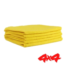 حوله 40*40 زرد مایکروفایبر 5 عددی برند 4X4
