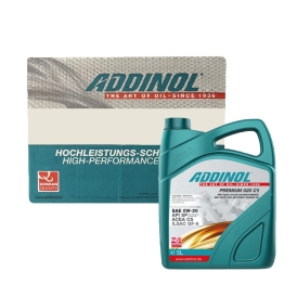 روغن موتور ادینول مدل PREMIUM 0W20 C5 بسته سه عددی تولید 2022/09