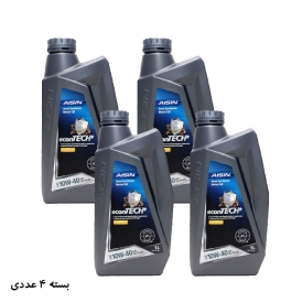 روغن موتور 10W-40 آیسین حجم 1 لیتر بسته ی 4 عددی